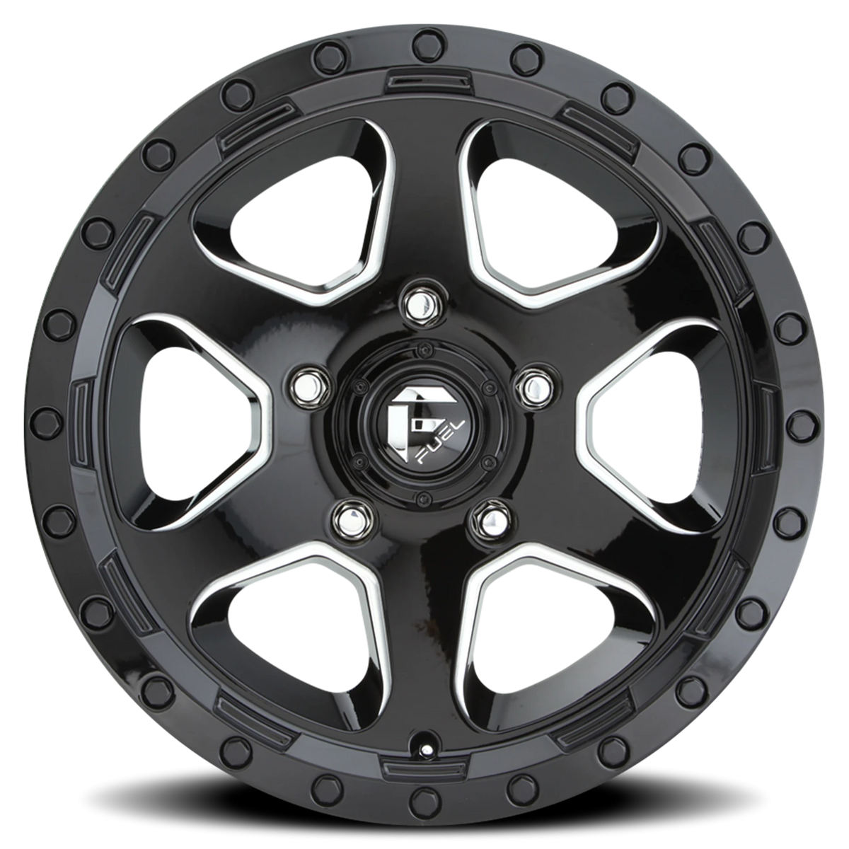 Fuel Ripper 17x9 -12 5x127mm 78.1mm Gloss Black Milled