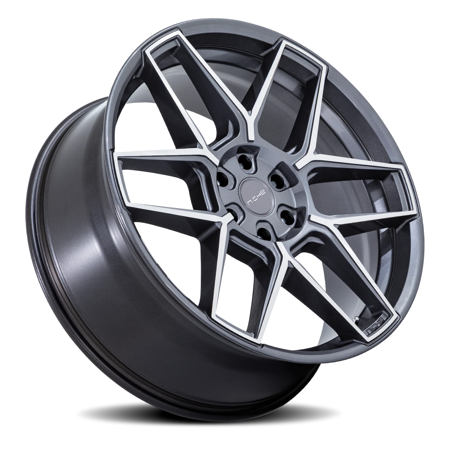 Niche Rise 22x10.5" 5x115mm 71.5mm CB +18mm Anthracite Machined Face