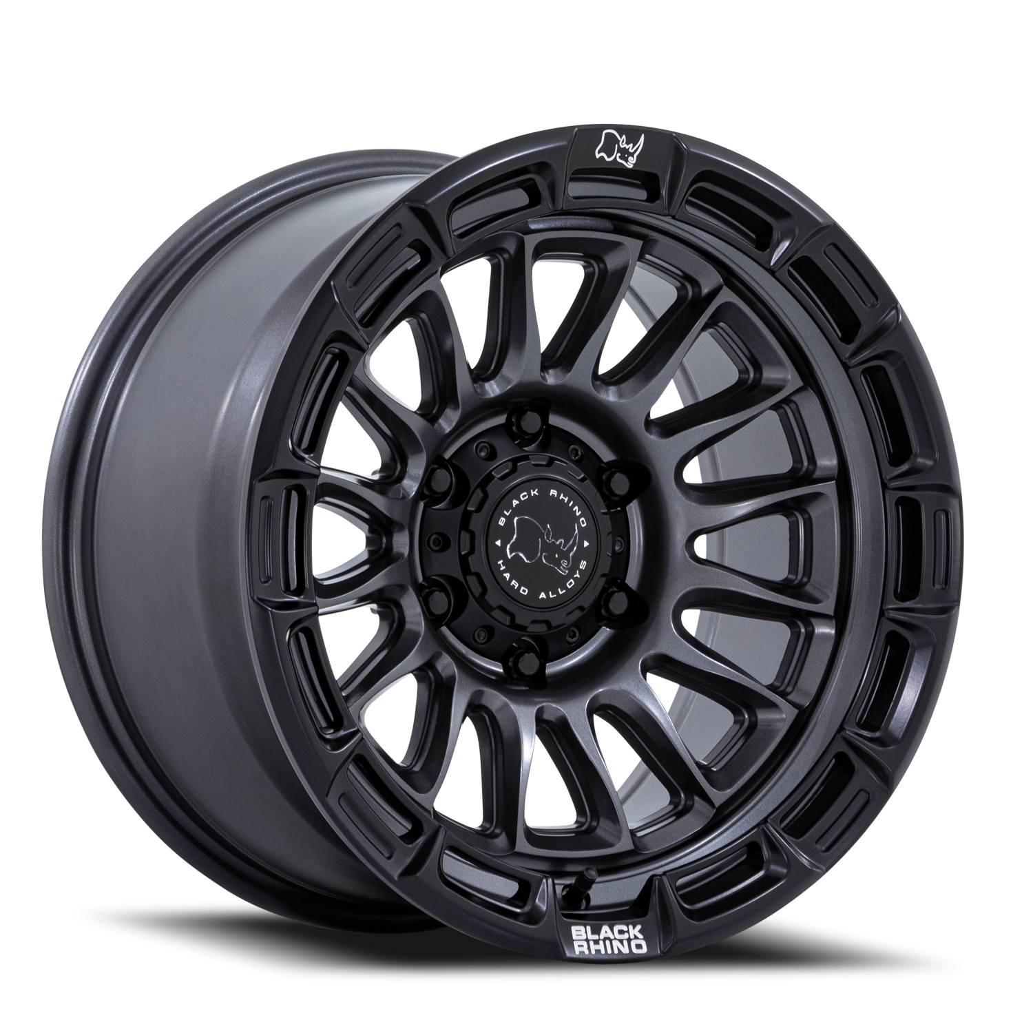 Black Rhino Rival 17x9" 6x139.7mm 106.1mm CB -12mm Matte Gunmetal Matte Black Lip