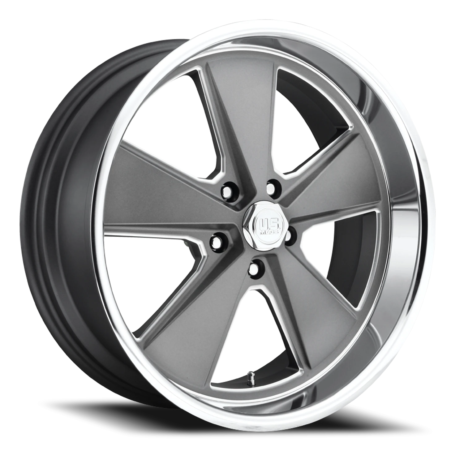 US Mags Roadster 18x8" 5x127mm 78.1mm CB +1mm Matte Gunmetal Machined