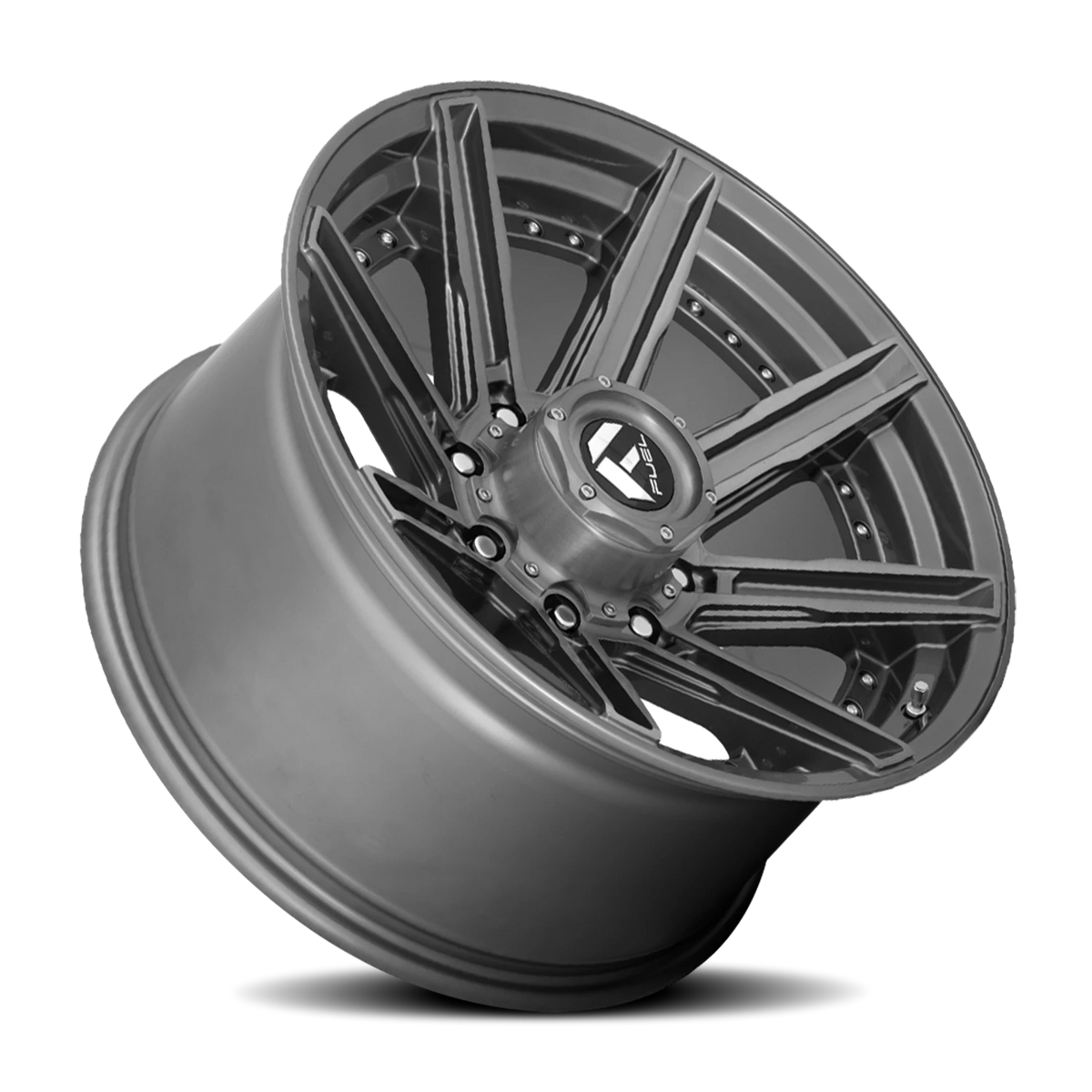 Fuel Rogue Platinum 20x10 -18 8x180mm 124.2mm Brushed Gunmetal Tinted Clear