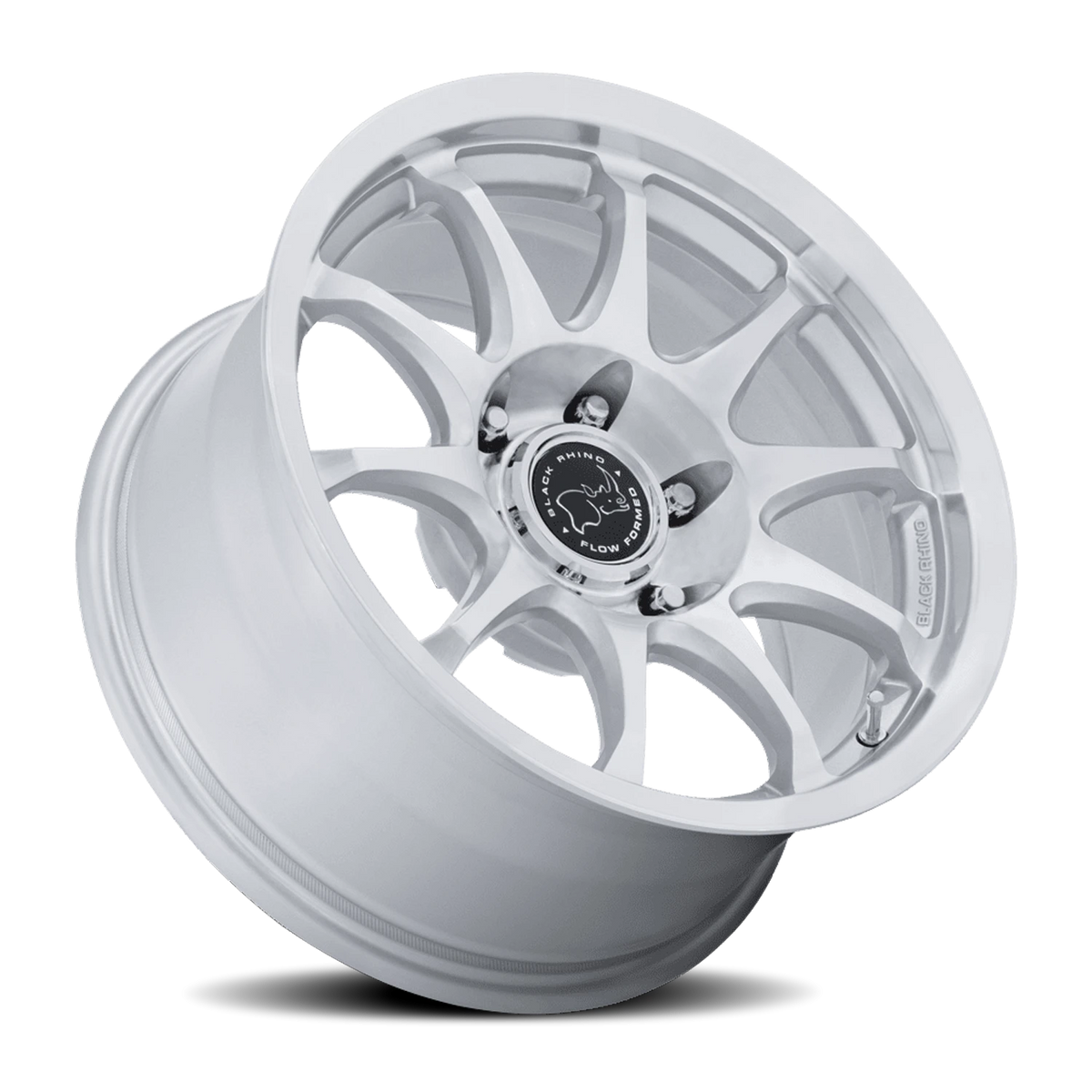 Black Rhino Ronin 17x8.5 +0 5x127mm 71.5mm Gloss Silver Machined Face