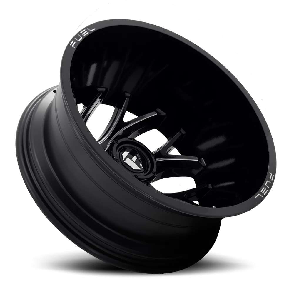 Fuel Runner Dually 22x8.25" 8x210mm 154.3mm CB -220mm Gloss Black Milled