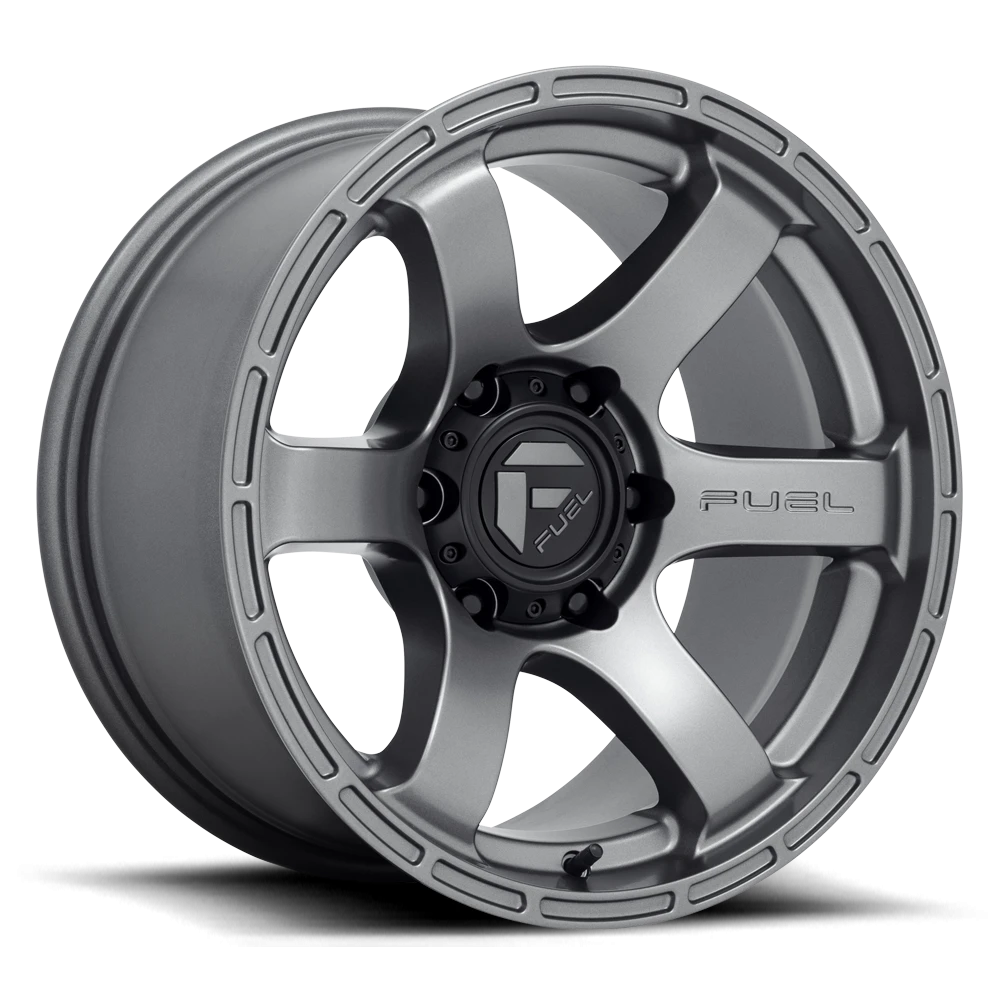 Fuel Rush 18x9" 6x135mm 87.1mm CB +1mm Matte Gunmetal