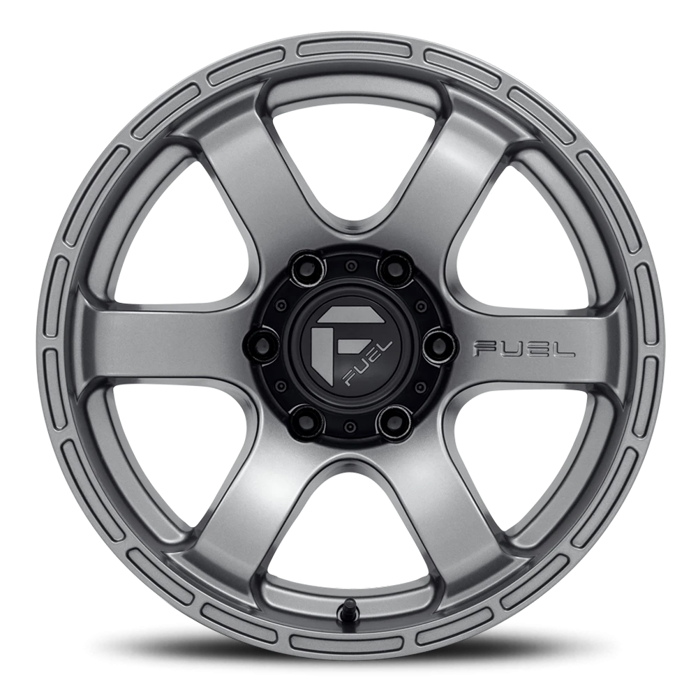 Fuel Rush 18x9" 6x135mm 87.1mm CB +1mm Matte Gunmetal