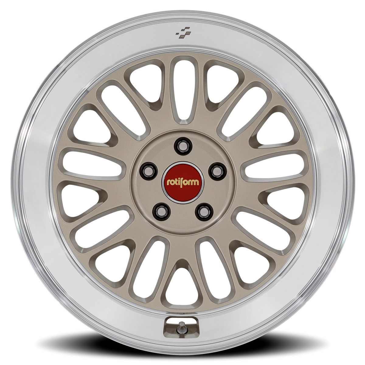 Rotiform SCP 19x11 +43 5x120mm 74.1mm Matte Gold Diamond Cut Lip