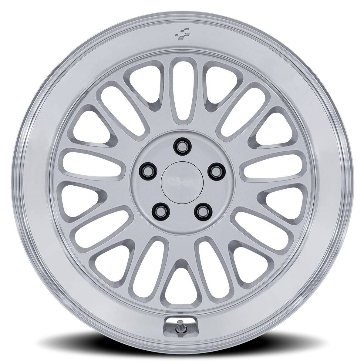 Rotiform SCP 18x8.5 +35 5x120mm 74.1mm Gloss Silver Diamond Cut Lip