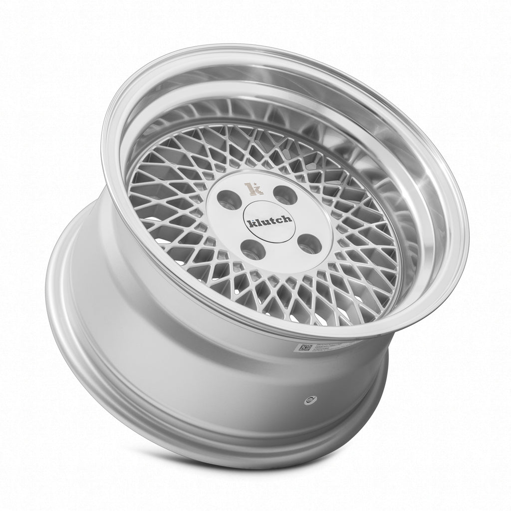 Klutch SL1 15x8.5 17 4x100mm 73.1mm Silver Machined Face