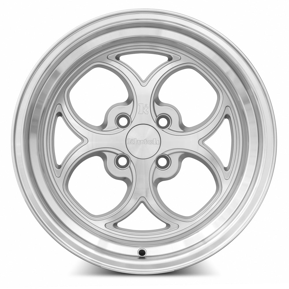 Klutch SL2 16x8 15 4x100mm 73.1mm Silver Machined Face