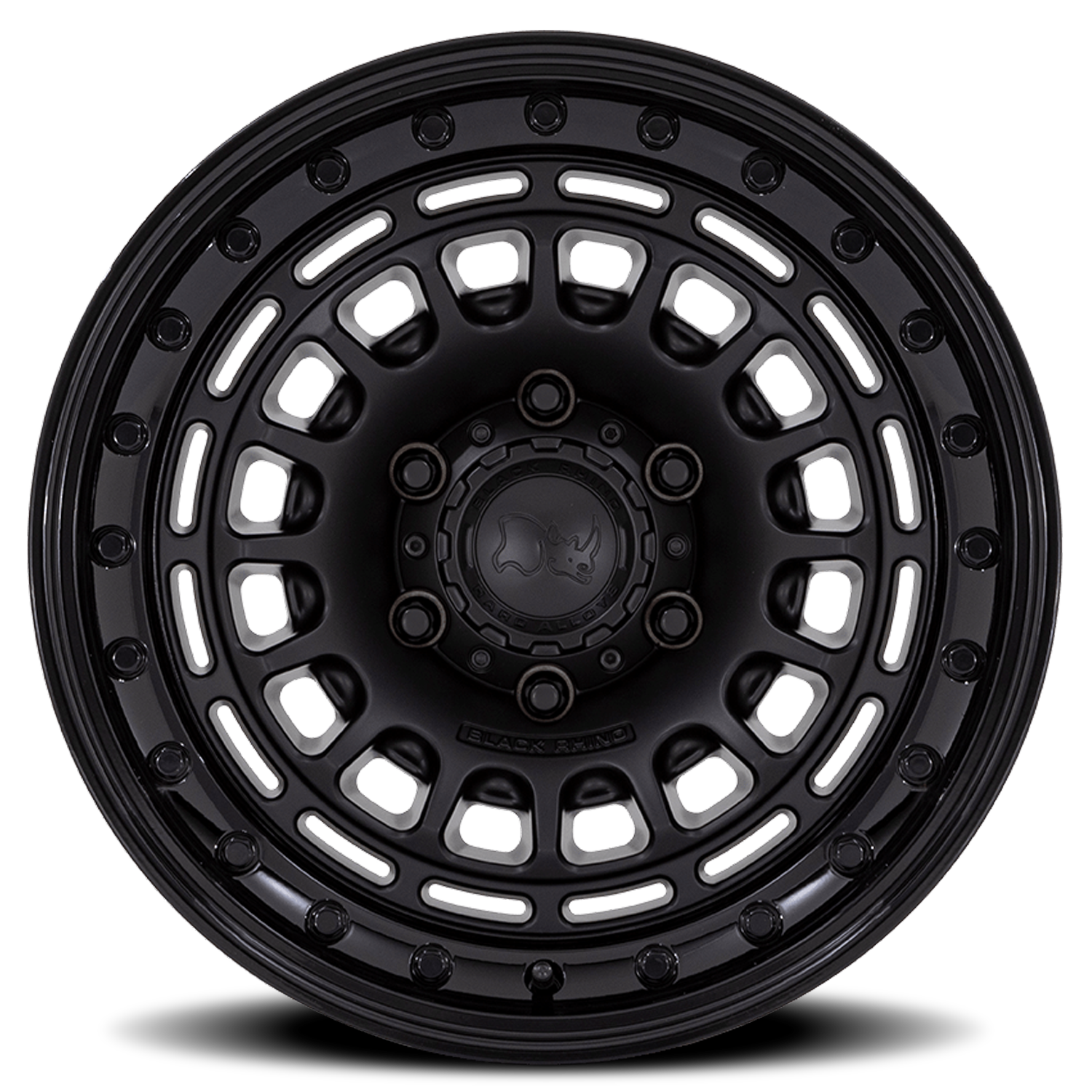 Black Rhino Sahara 17x9" 6x114.3mm 66.06mm CB 0mm Matte Black Gloss Black Lip
