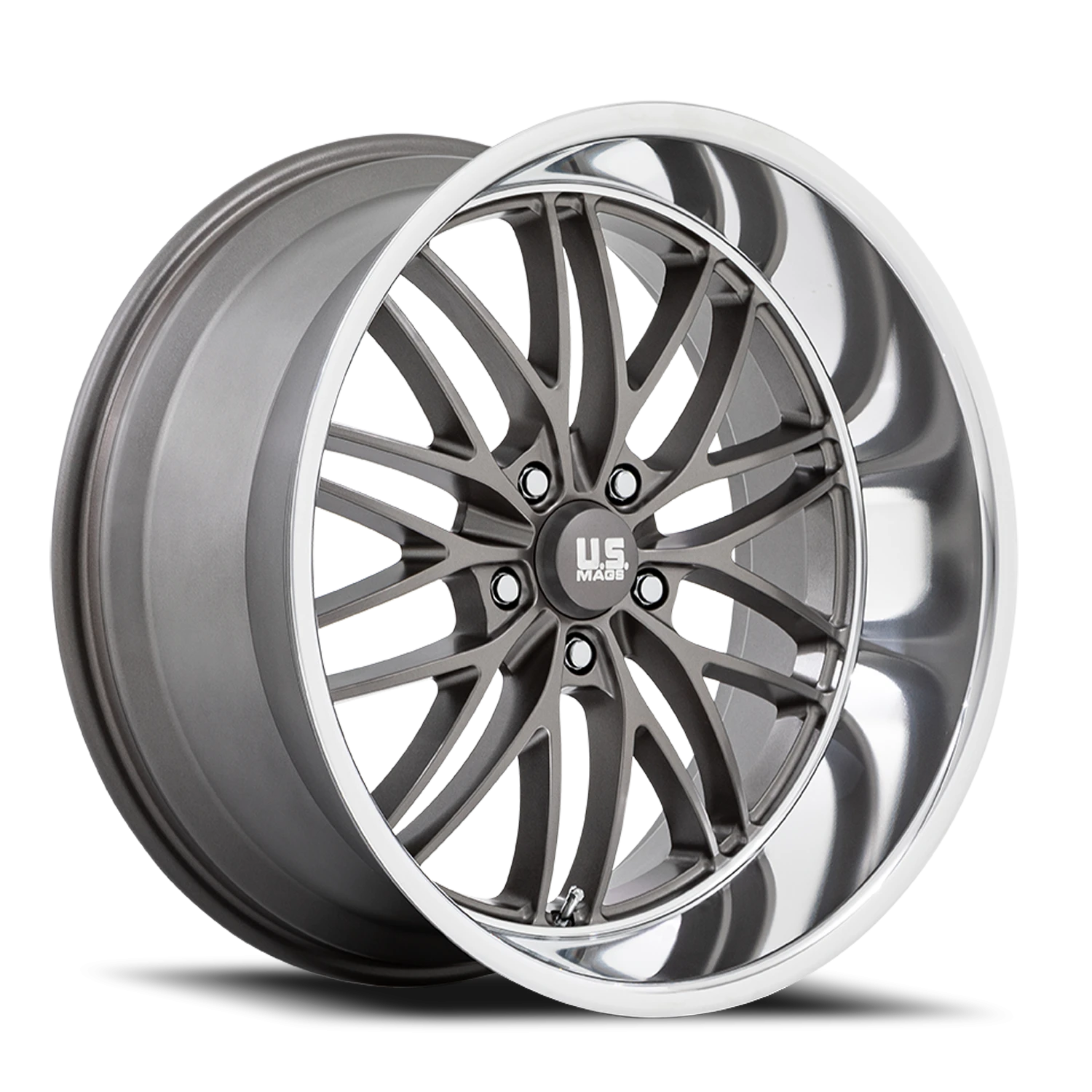 US Mags Santa Cruz 20x10" 5x120.65mm 72.56mm CB +6mm Anthracite Diamond Cut Lip