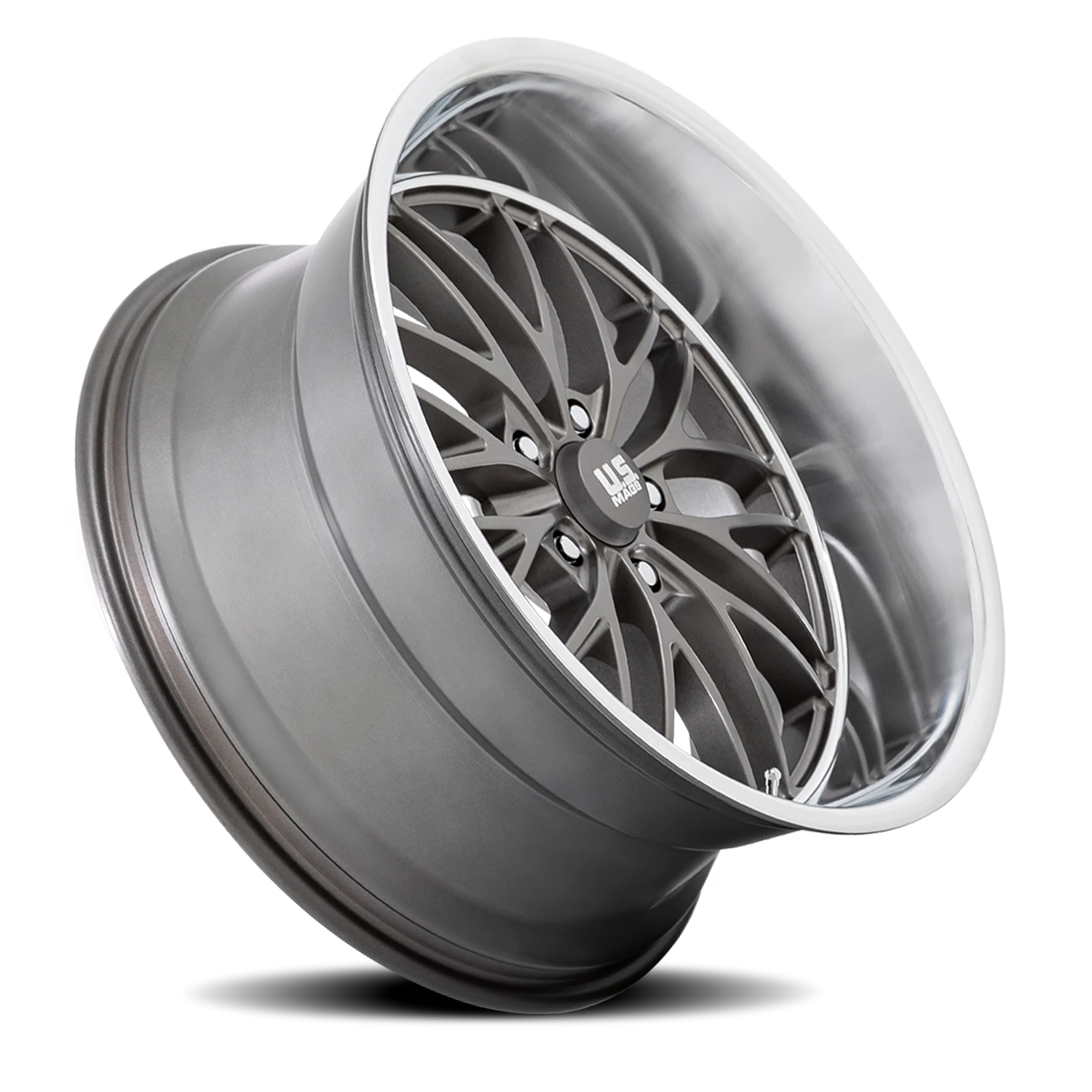 US Mags Santa Cruz 20x10" 5x120.65mm 72.56mm CB +6mm Anthracite Diamond Cut Lip