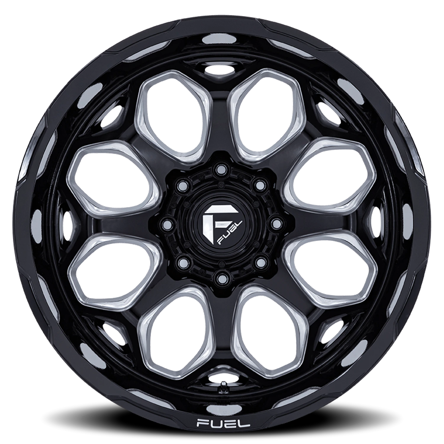 Fuel Scepter FC862 20x9" 6x135mm 87.1mm CB +1mm Gloss Black Milled