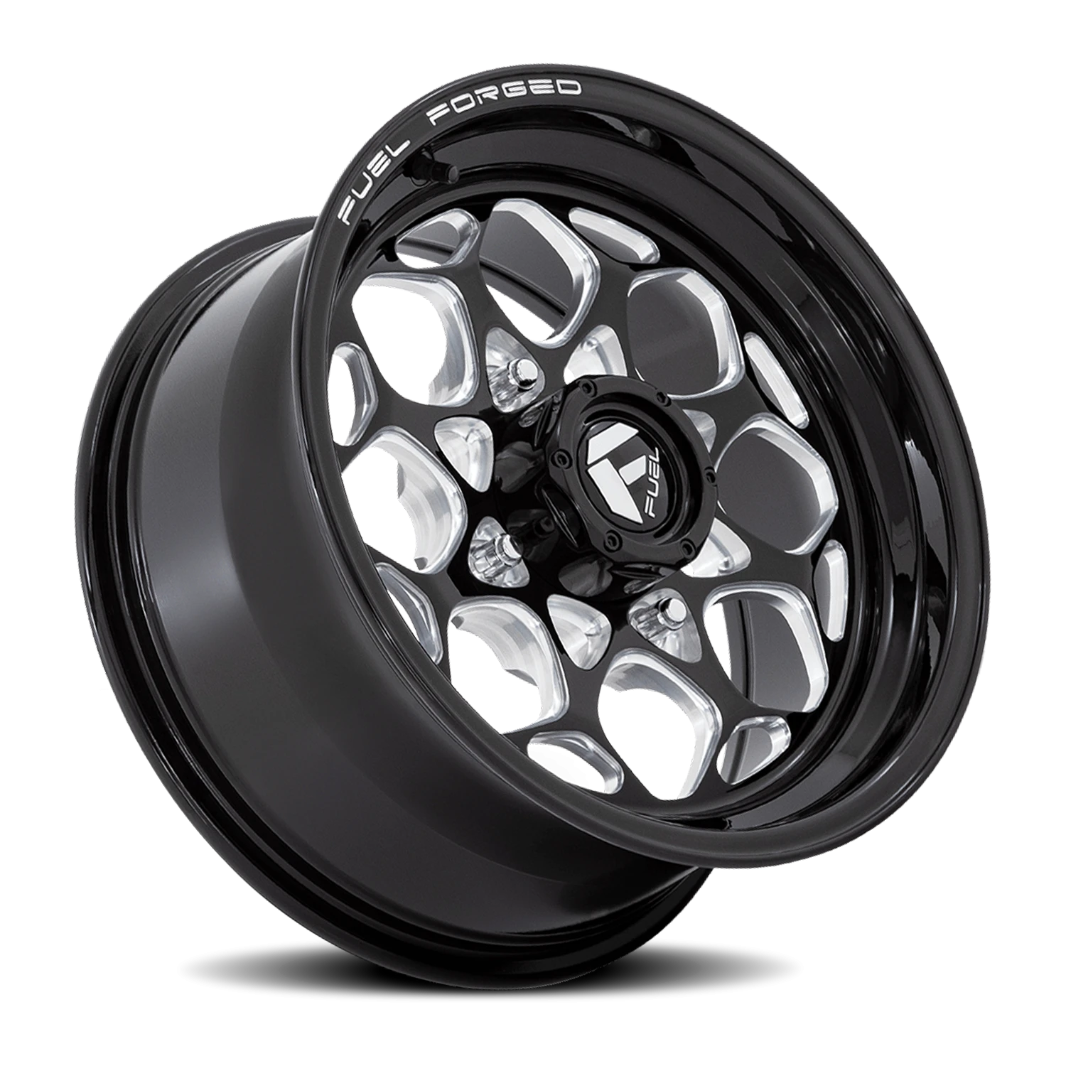 Fuel Scepter UTV FV400 15x7" 4x156mm 115.1mm CB +10mm Gloss Black Milled