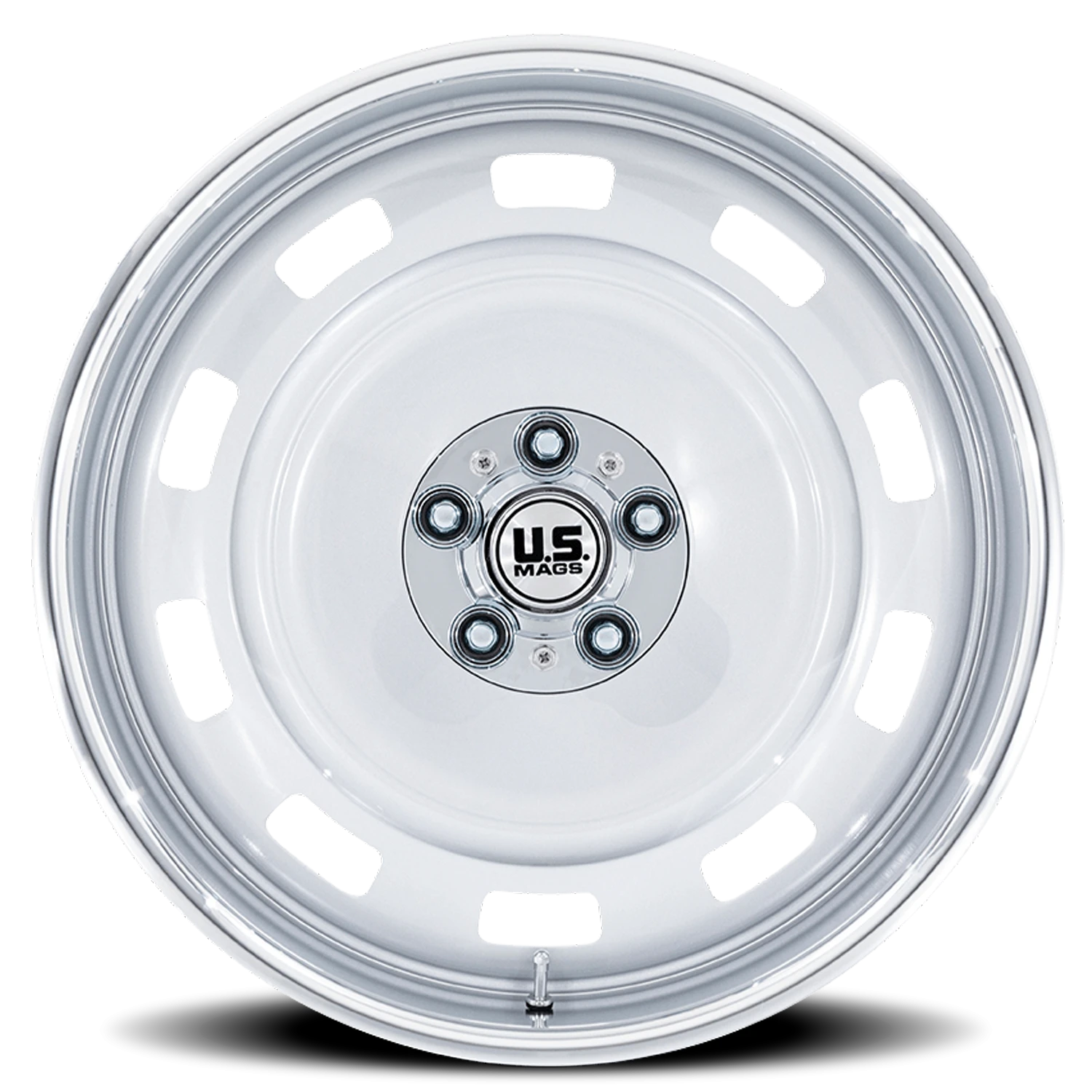 US Mags Scottsdale 22x10.5" 5x127mm 78.1mm CB 0mm Silver Diamond Cut Lip