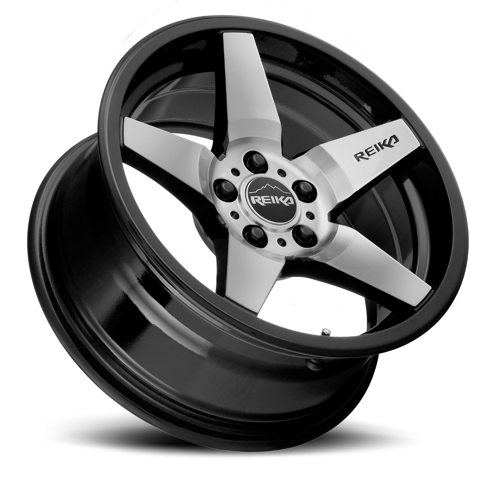 Reika Seeker R15 15x7" 5x100mm 56.1mm CB +15mm Black Machined Face