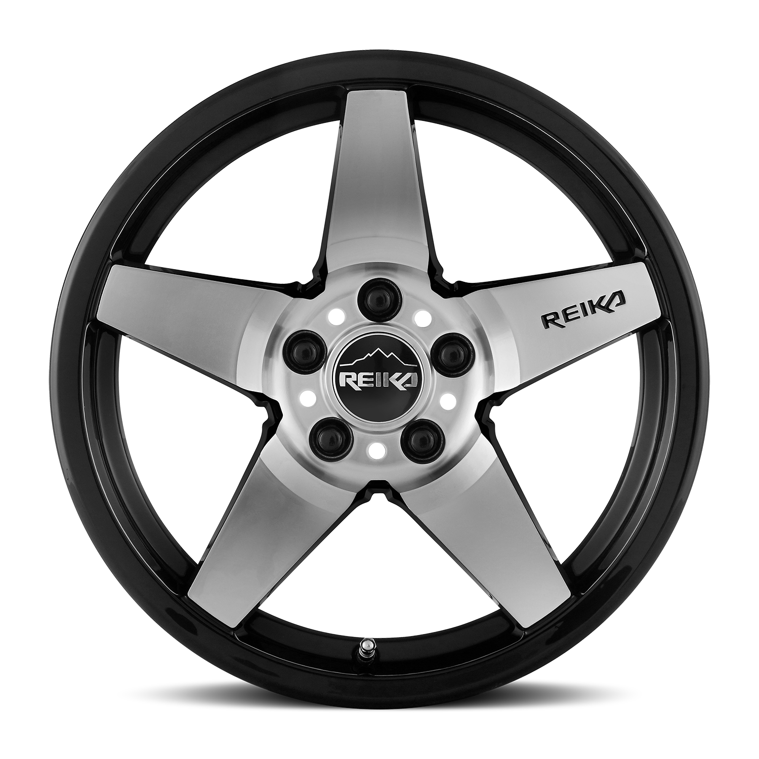 Reika Seeker R15 15x7" 5x100mm 56.1mm CB +15mm Black Machined Face