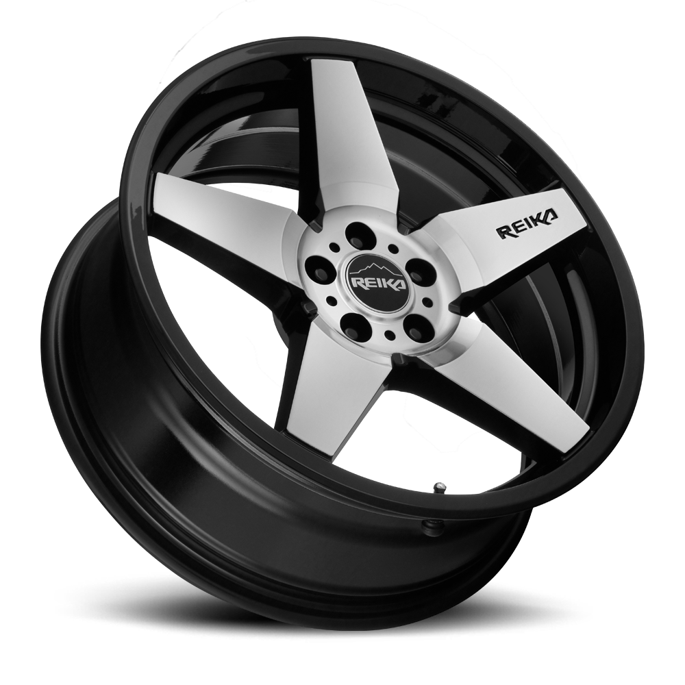 Reika Seeker R15 17x7" 5x100mm 65.1mm CB +15mm Black Machined Face