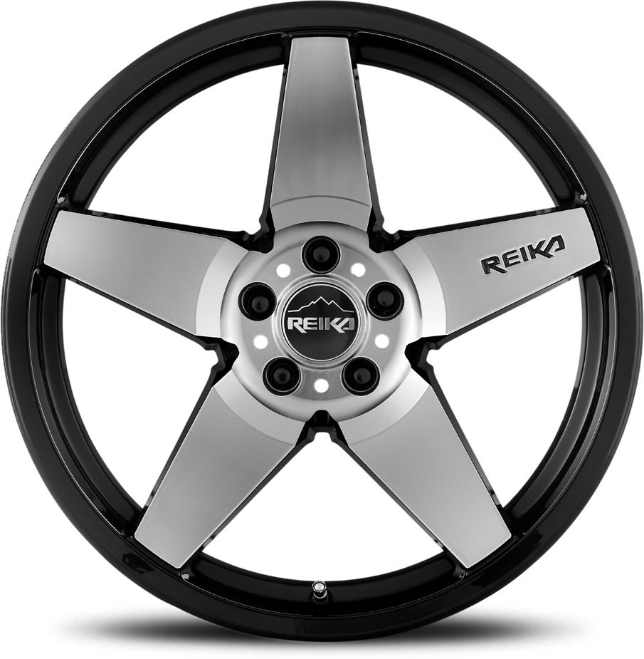 Reika Seeker R15 17x8" 5x114.3mm 65.1mm CB +38mm Black Machined Face