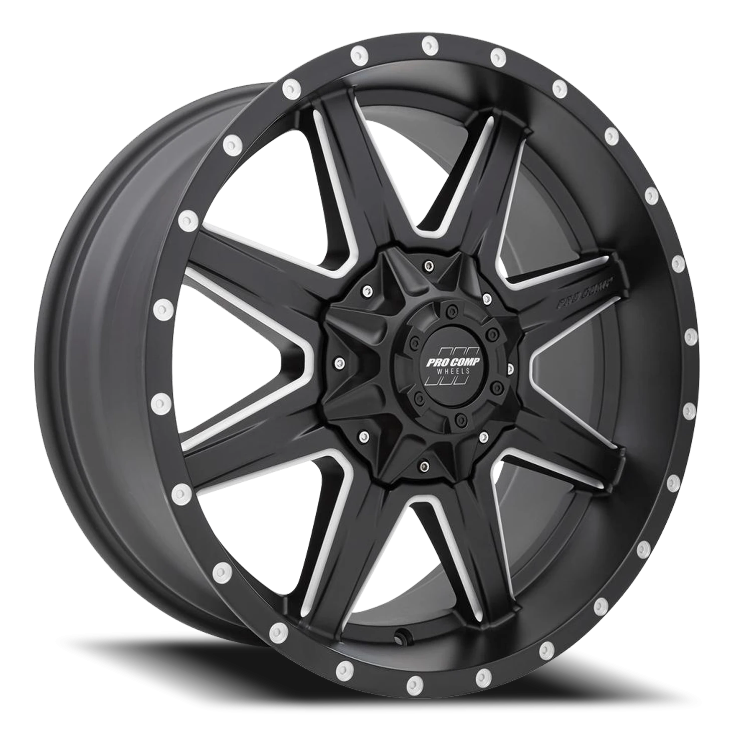 Pro Comp Series 48 Quick 8 20x9" 6x139.7mm 108mm CB 0mm Satin Black Milled