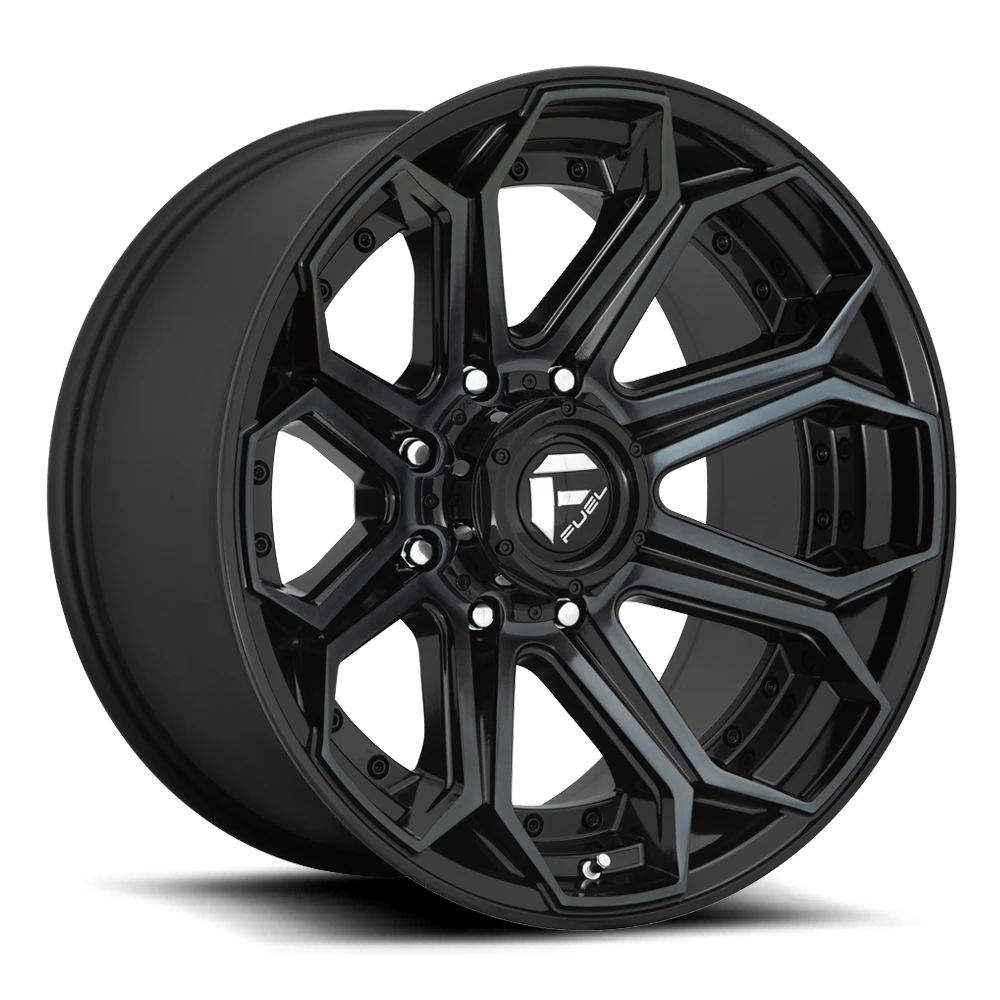 Fuel Siege 20x9 +20 8x180mm 124.3mm Gloss Black Machined-Double Dark Tint