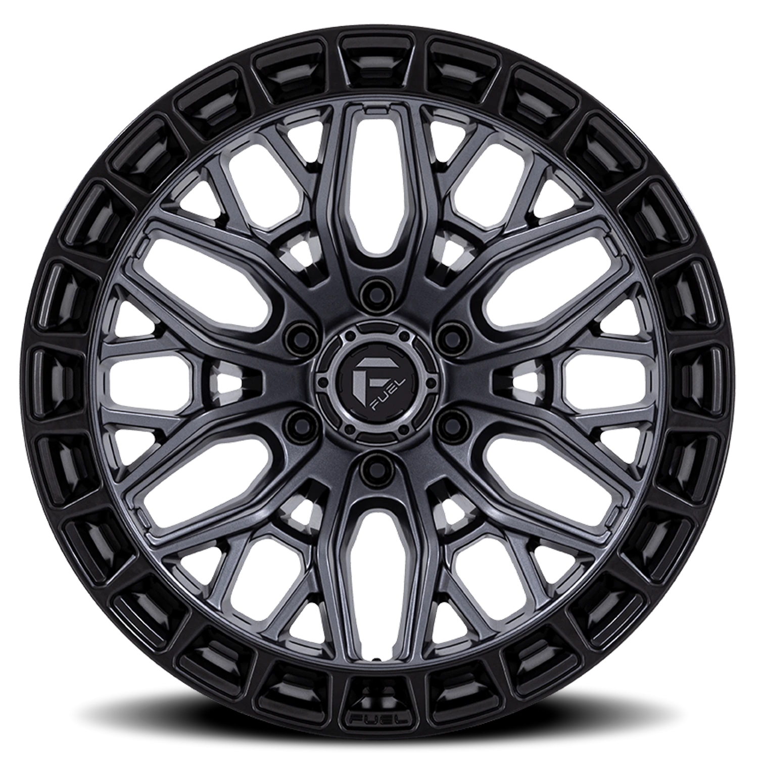 Fuel Sigma FC869 20x9" 6x135mm 87.1mm CB +1mm Matte Gunmetal Matte Black Lip