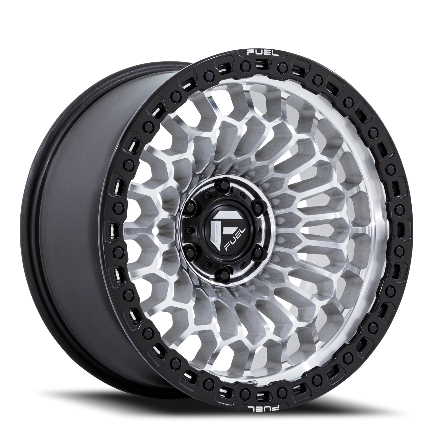 Fuel Sinister 20x9" 5x127mm 78.1mm CB +1mm Machined Silver Matte Black Lip