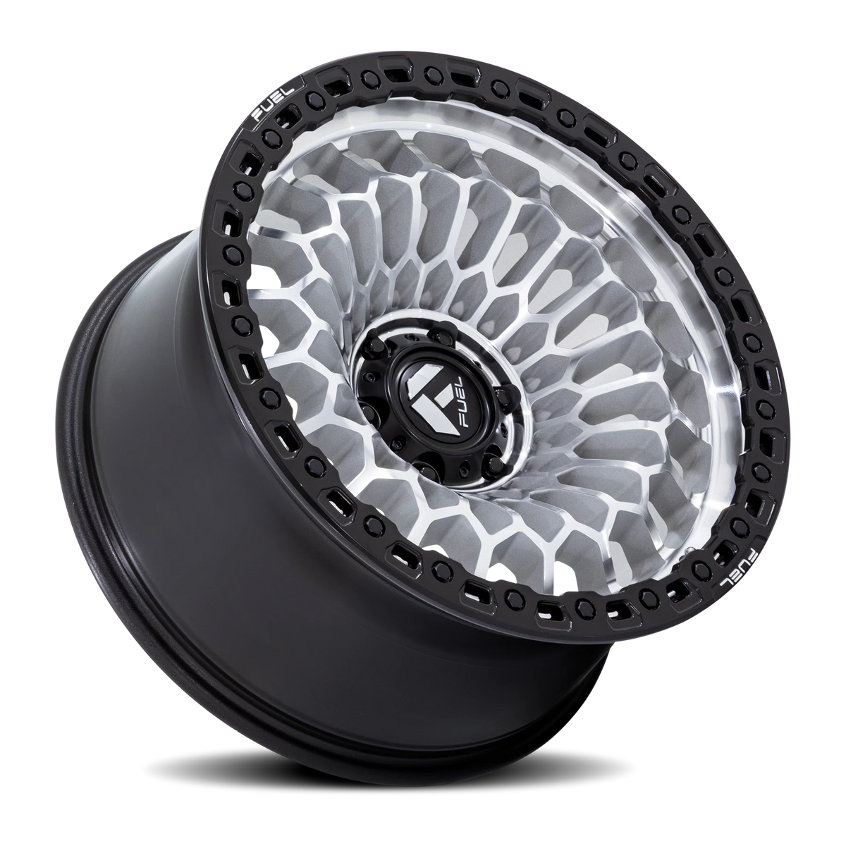 Fuel Sinister 20x10 -18 5x127mm 78.1mm Machined Silver Matte Black Lip