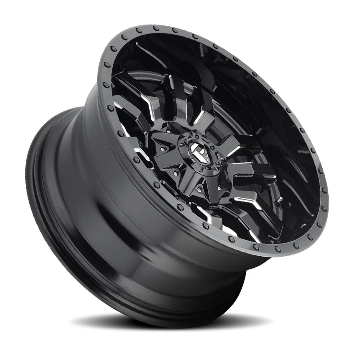 Fuel Sledge 22x10 -18 8x165.1mm 125.1mm Gloss Black Milled