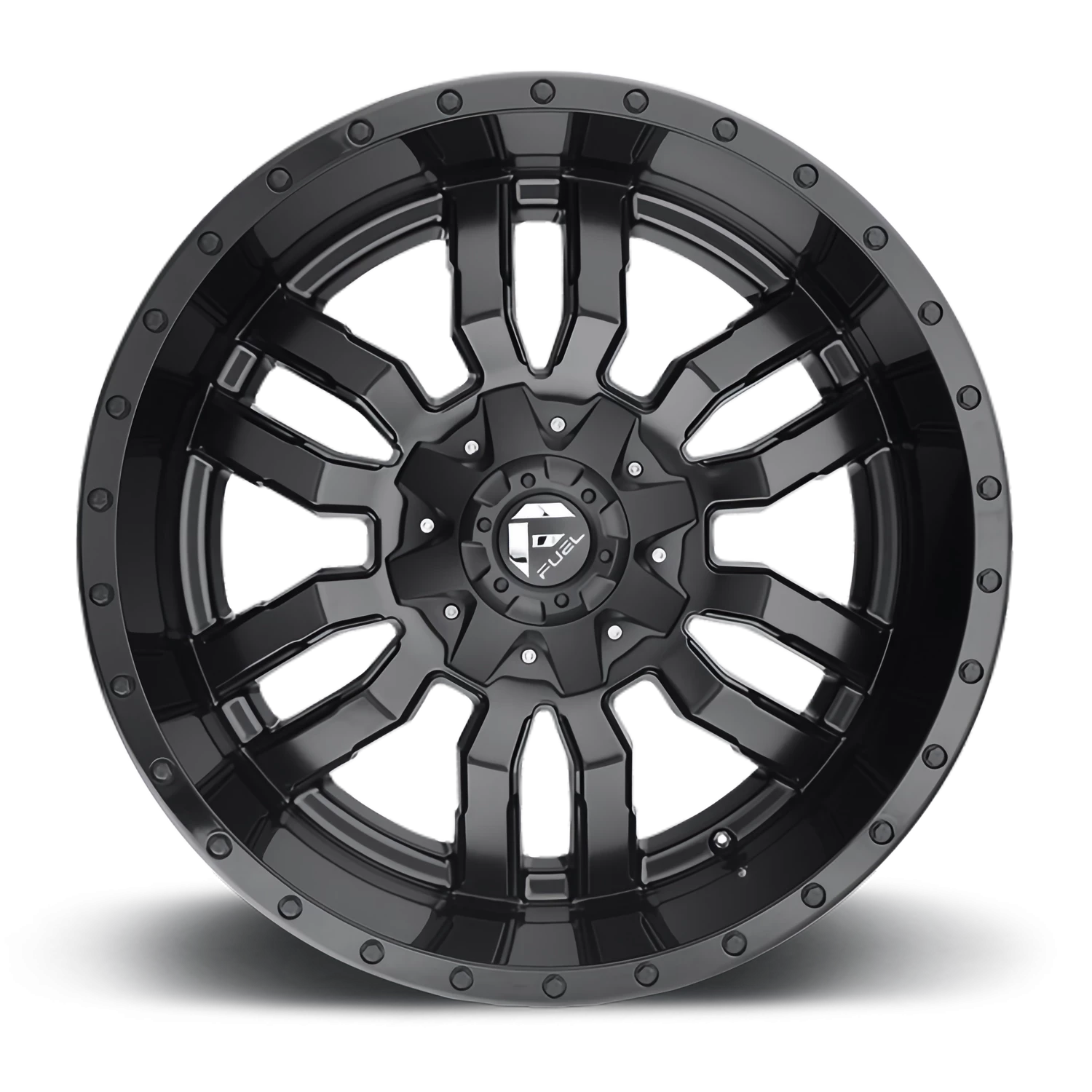 Fuel Sledge D596 22x10 -18 6x135/6x139.7mm 106.1mm Matte Black Gloss Black Lip
