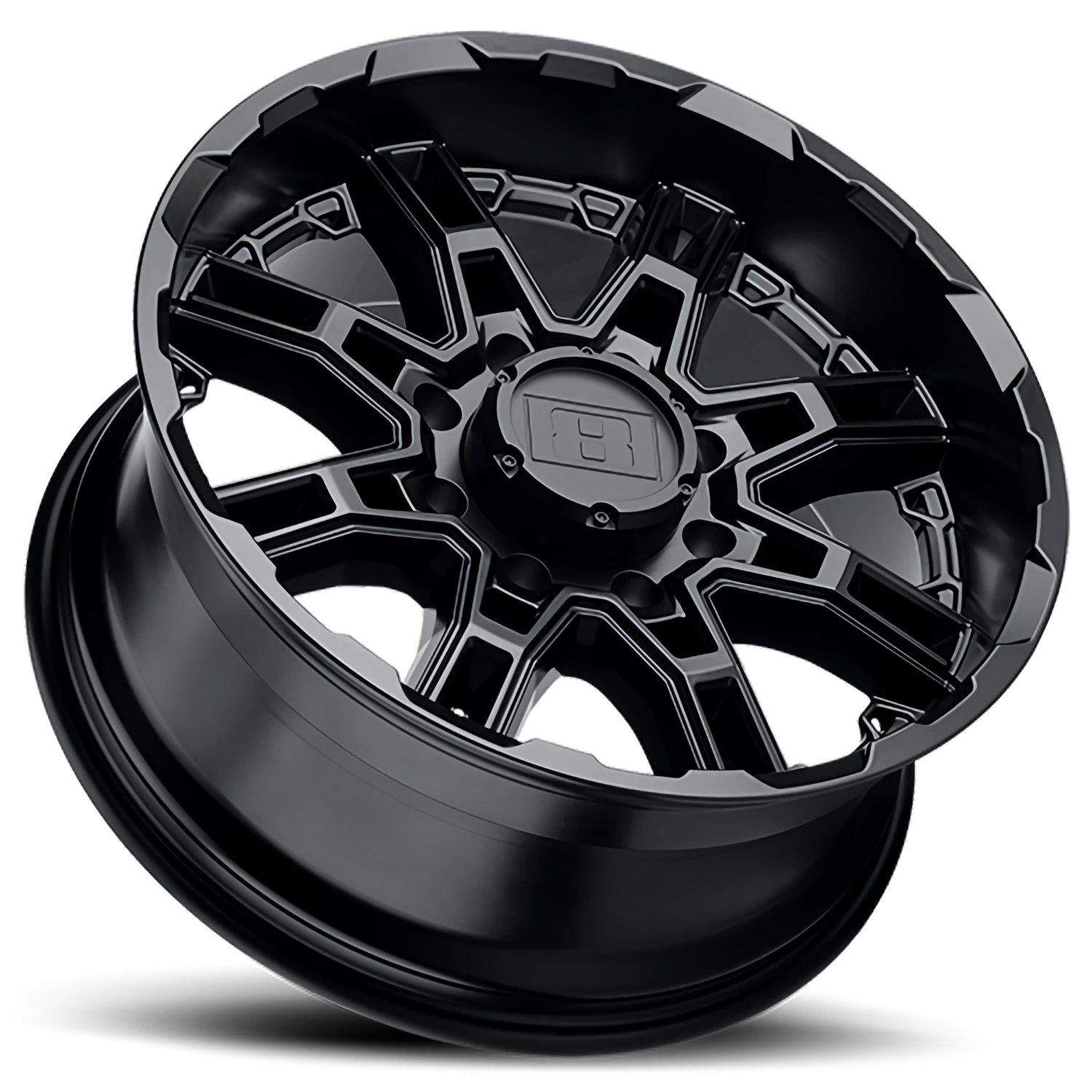 Level 8 Slingshot 20x9" 6x132mm 74.5mm CB +10mm Matte Black