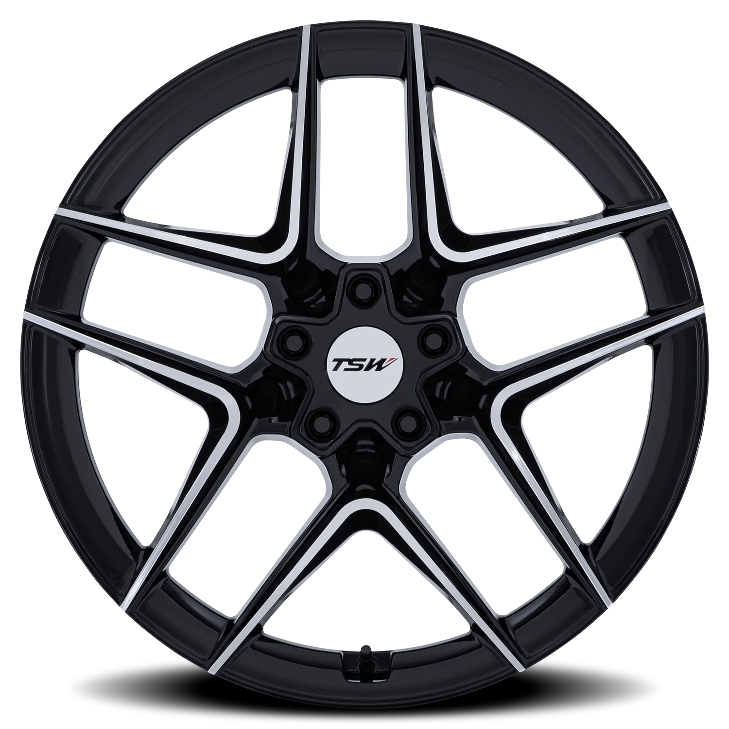 TSW Slipstream 19x8.5" 5x112mm 66.56mm CB +42mm Gloss Black Machined Face