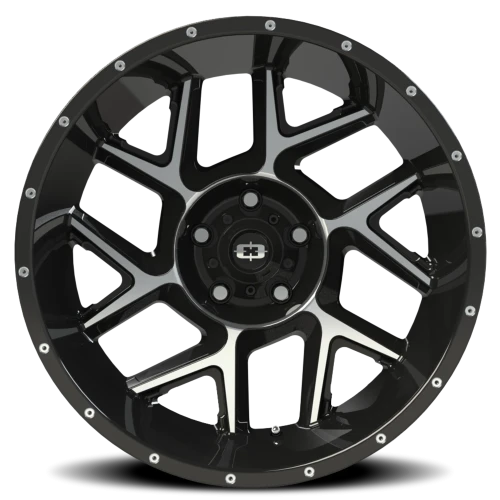 Vision 360 22x12 -51 5x139.7mm 108mm Gloss Black Machined Face