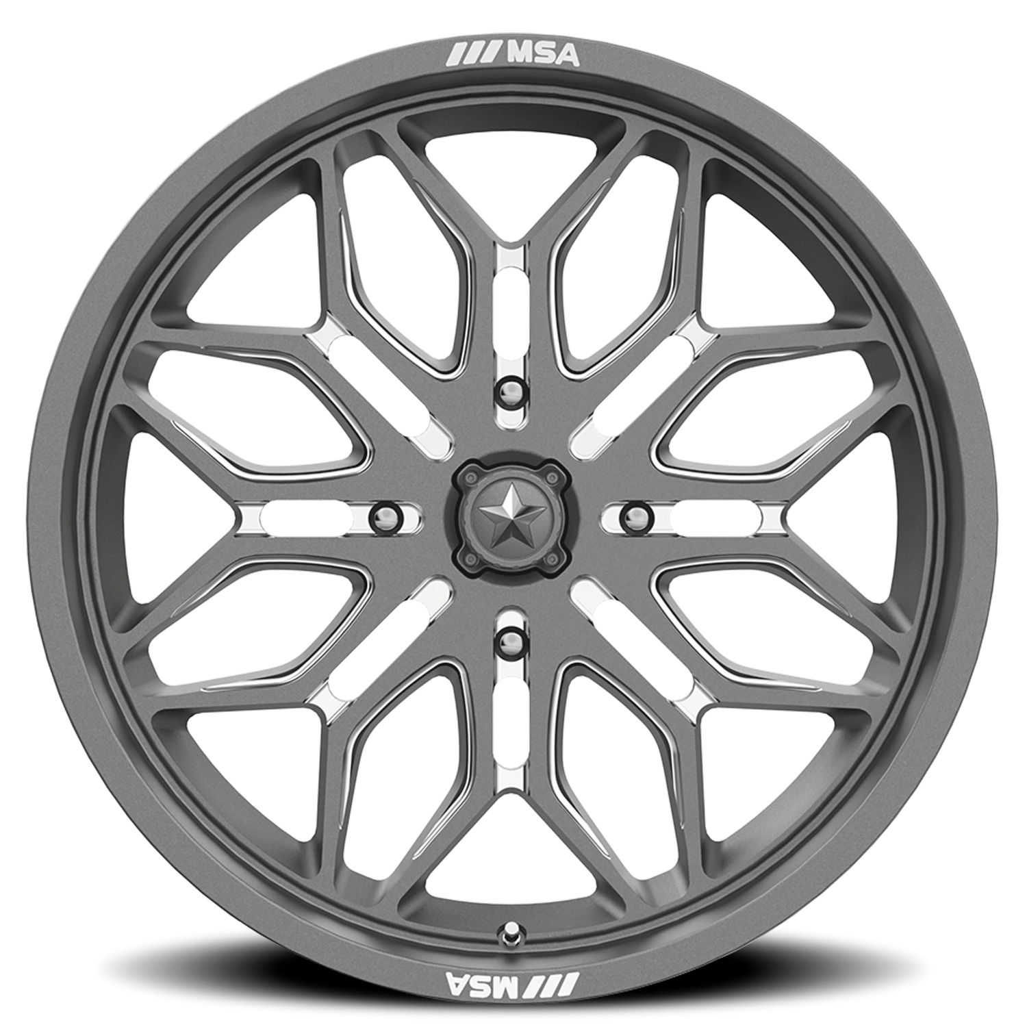 MSA Sniper 18x7" 4x137mm 96mm CB +10mm Gunmetal Milled
