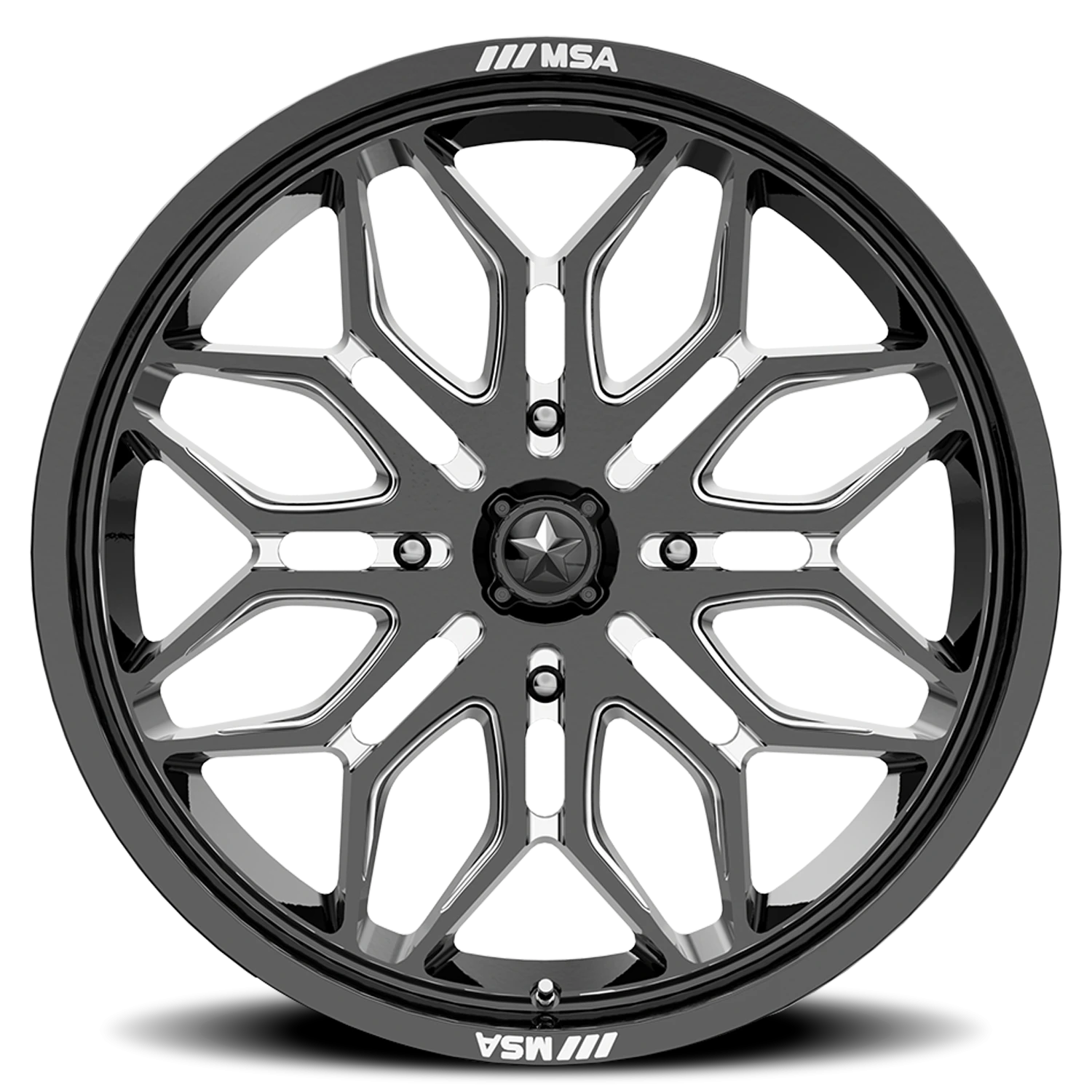 MSA Sniper 20x7" 4x137mm 96mm CB +10mm Gloss Black Milled