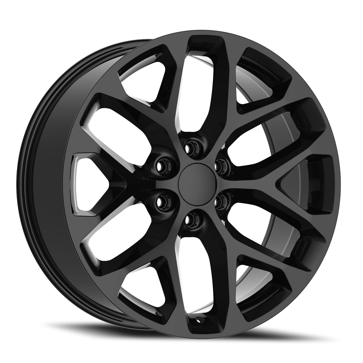 Replica Alloys Snowflake 22x9 +24 6x139.7mm 78.1mm Gloss Black