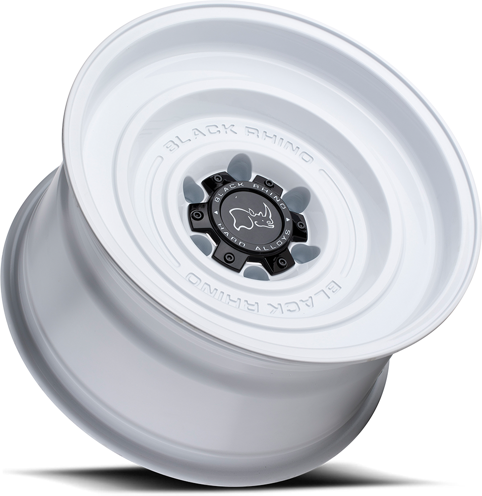 Black Rhino Solid 17x9.5" 5x127mm 71.6mm CB -18mm Gloss White