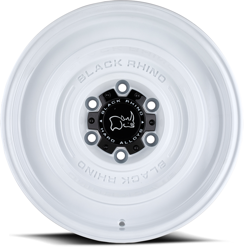 Black Rhino Solid 17x9.5" 6x139.7mm 112.1mm CB -12mm Gloss White