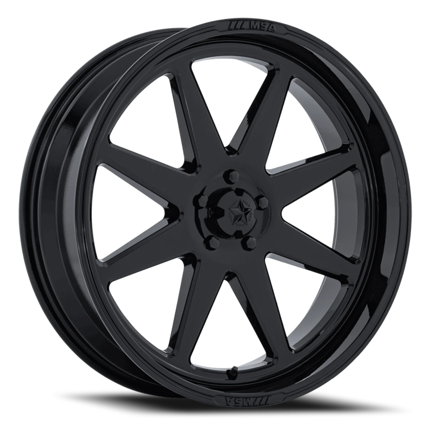 MSA Spark UTV 22x7" 5x114.3mm 72.56mm CB 0mm Gloss Black