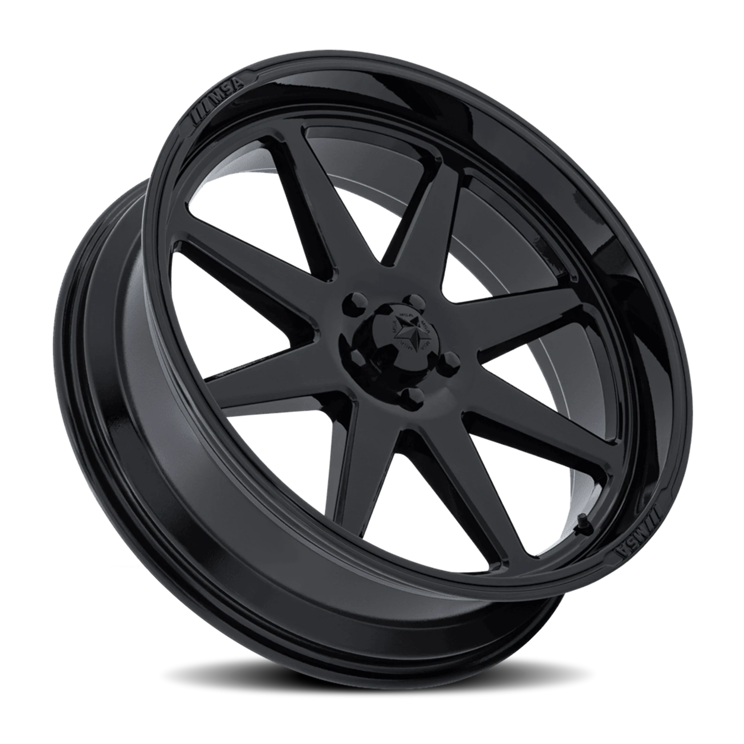 MSA Spark UTV 22x7" 5x114.3mm 72.56mm CB 0mm Gloss Black