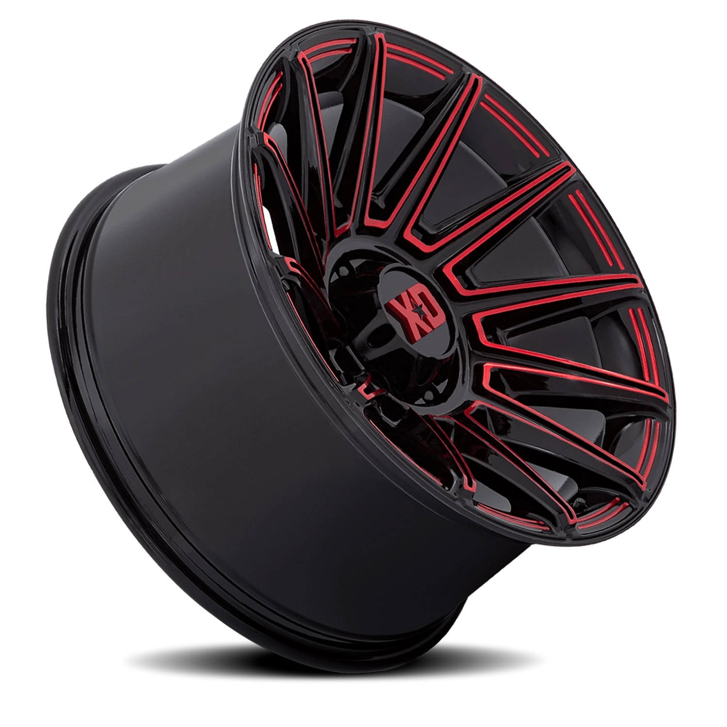 XD Series Specter 20x10" 6x135mm 87.1mm CB -18mm Gloss Black Red Tint