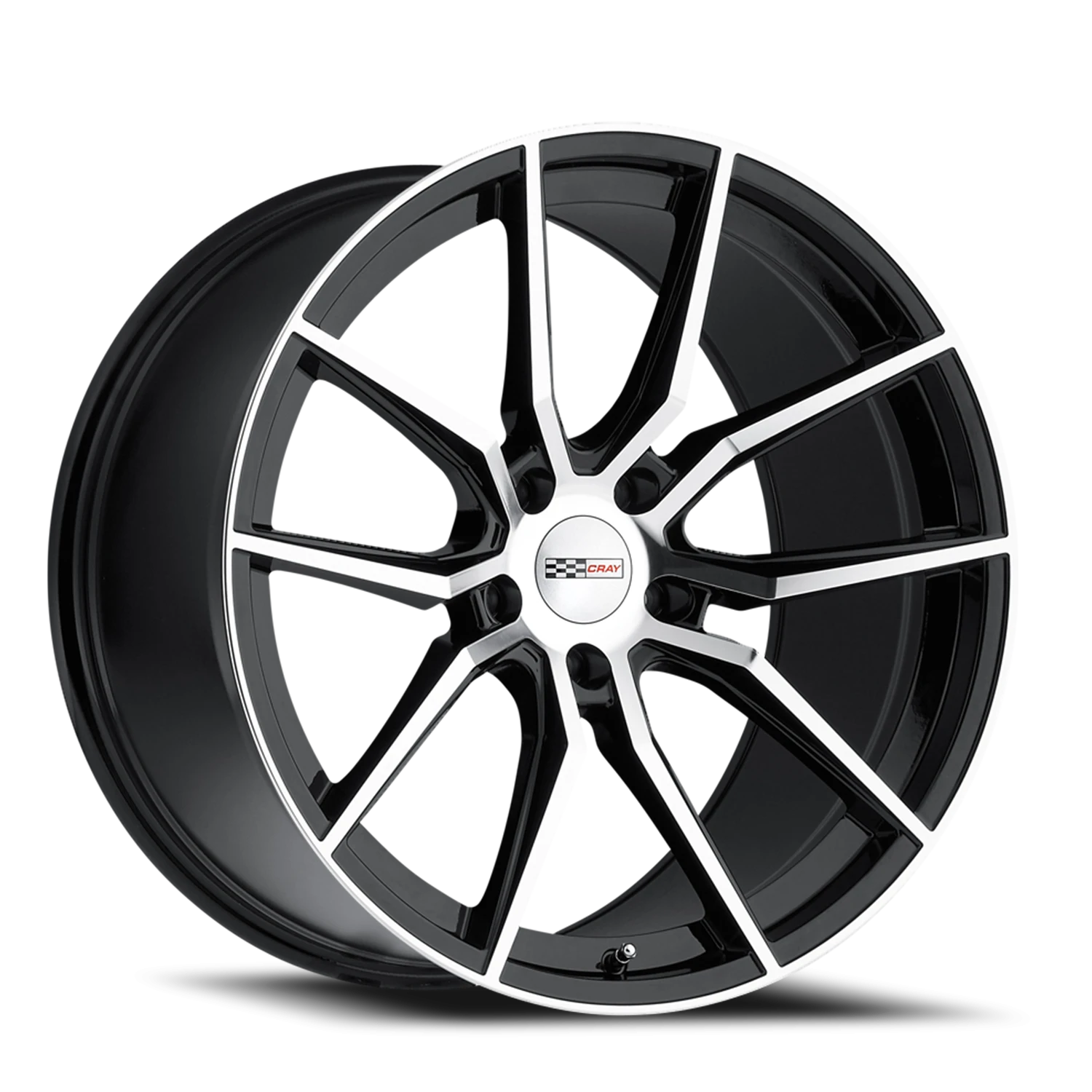 Cray Spider GB 19x11 +76 5x120.65mm 70.3mm Gloss Black Mirror Cut Face