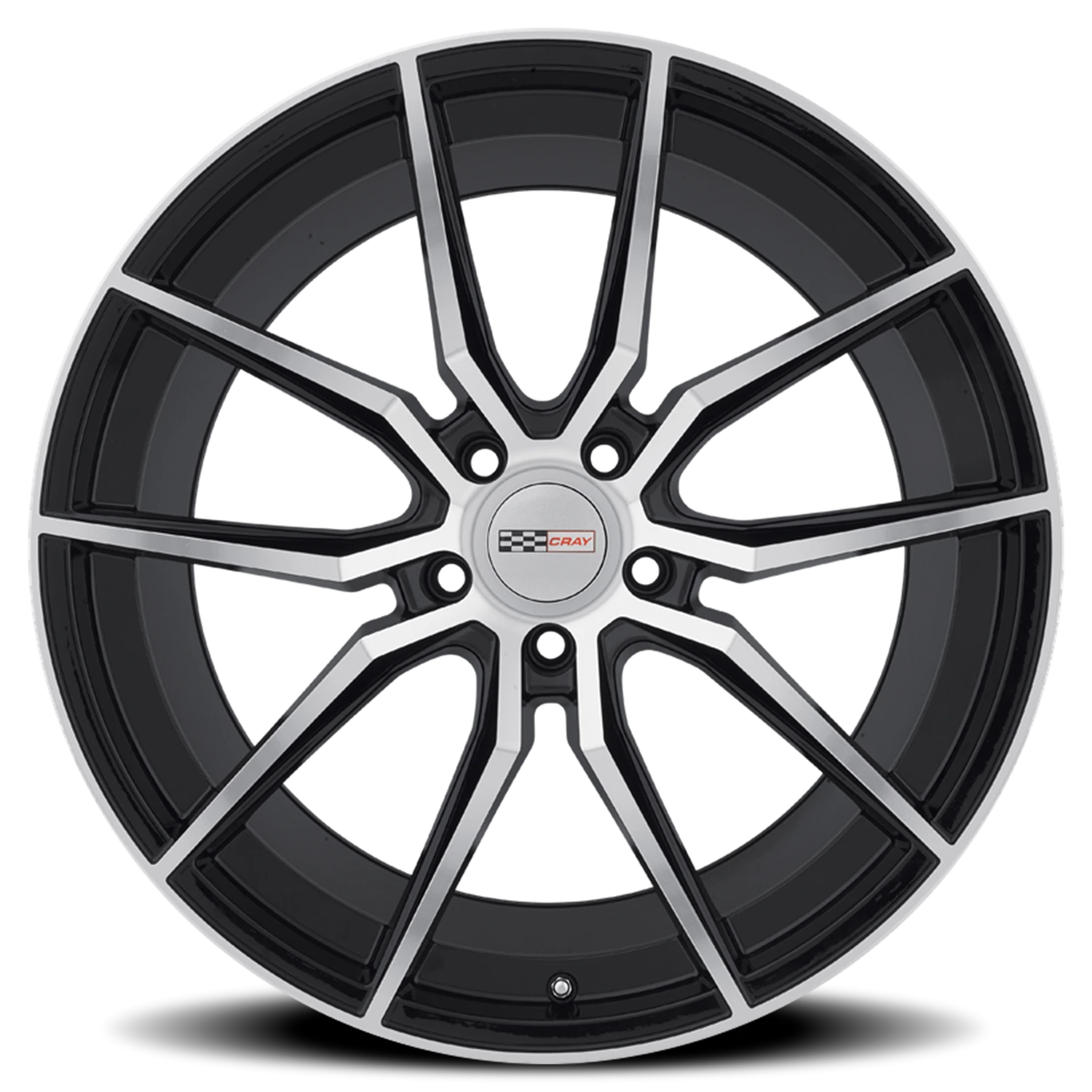 Cray Spider GB 19x11 +76 5x120.65mm 70.3mm Gloss Black Mirror Cut Face