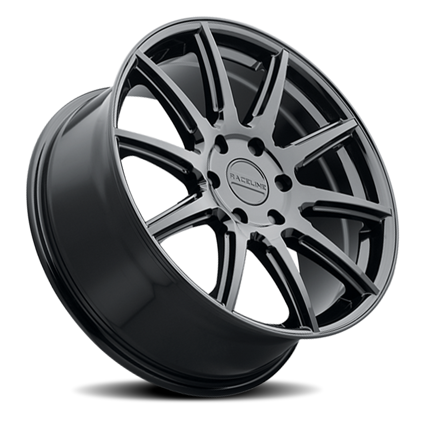 Raceline Spike 20x8.5" 6x139.7mm 106.1mm CB +15mm Gloss Black