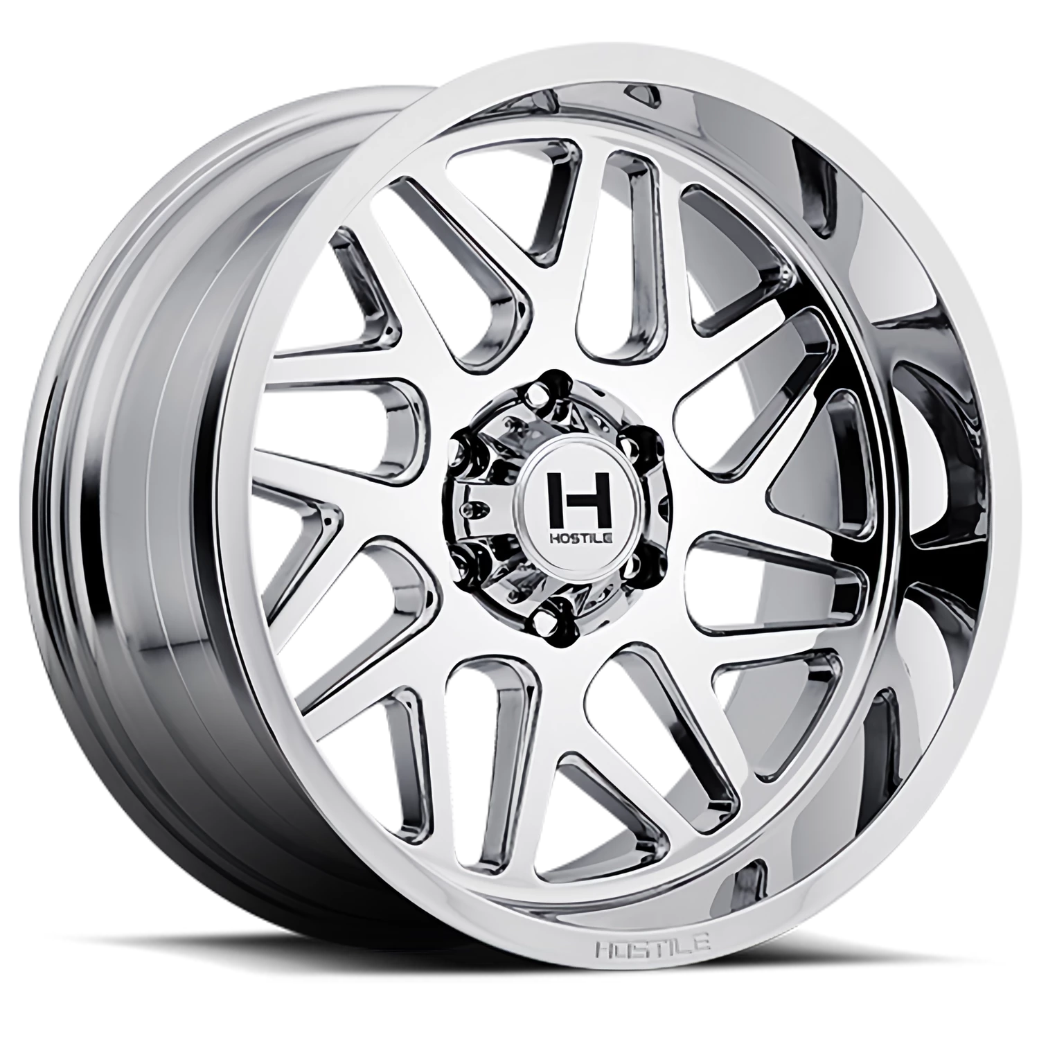 Hostile Sprocket H108 CH 22x10 -25 6x139.7mm 106.1mm Chrome
