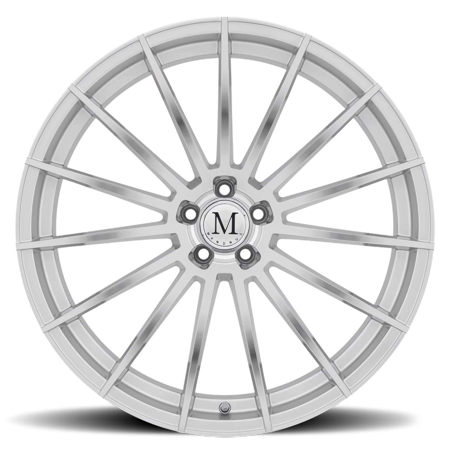Mandrus Stirling 22x11.5" 5x112mm 66.6mm CB +32mm Silver Mirror Cut Face