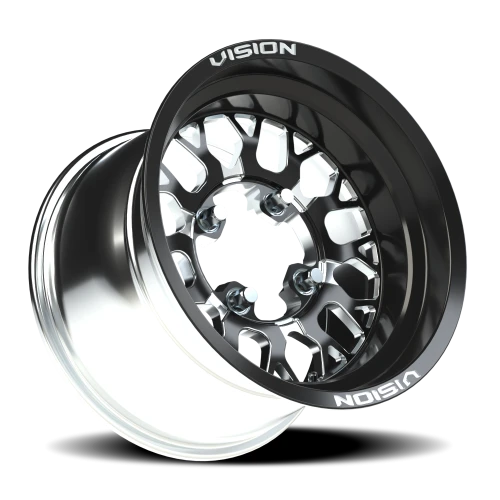 Vision 346 15x7 +38 4x136mm 110.5mm Gloss Black Milled Spokes