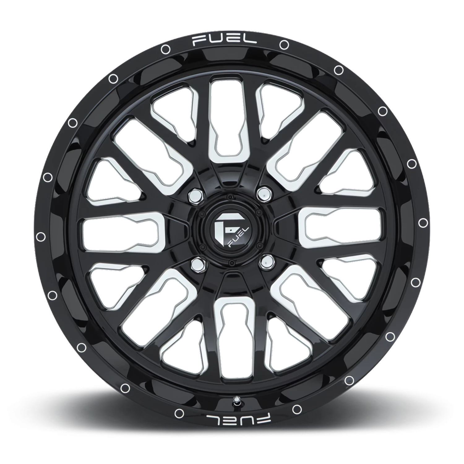 Fuel Stroke UTV 20x7" 4x136mm 110.2mm CB +13mm Gloss Black Milled