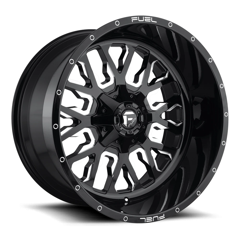 Fuel Stroke 20x9" 6x135mm 106.3mm CB +1mm Gloss Black Milled