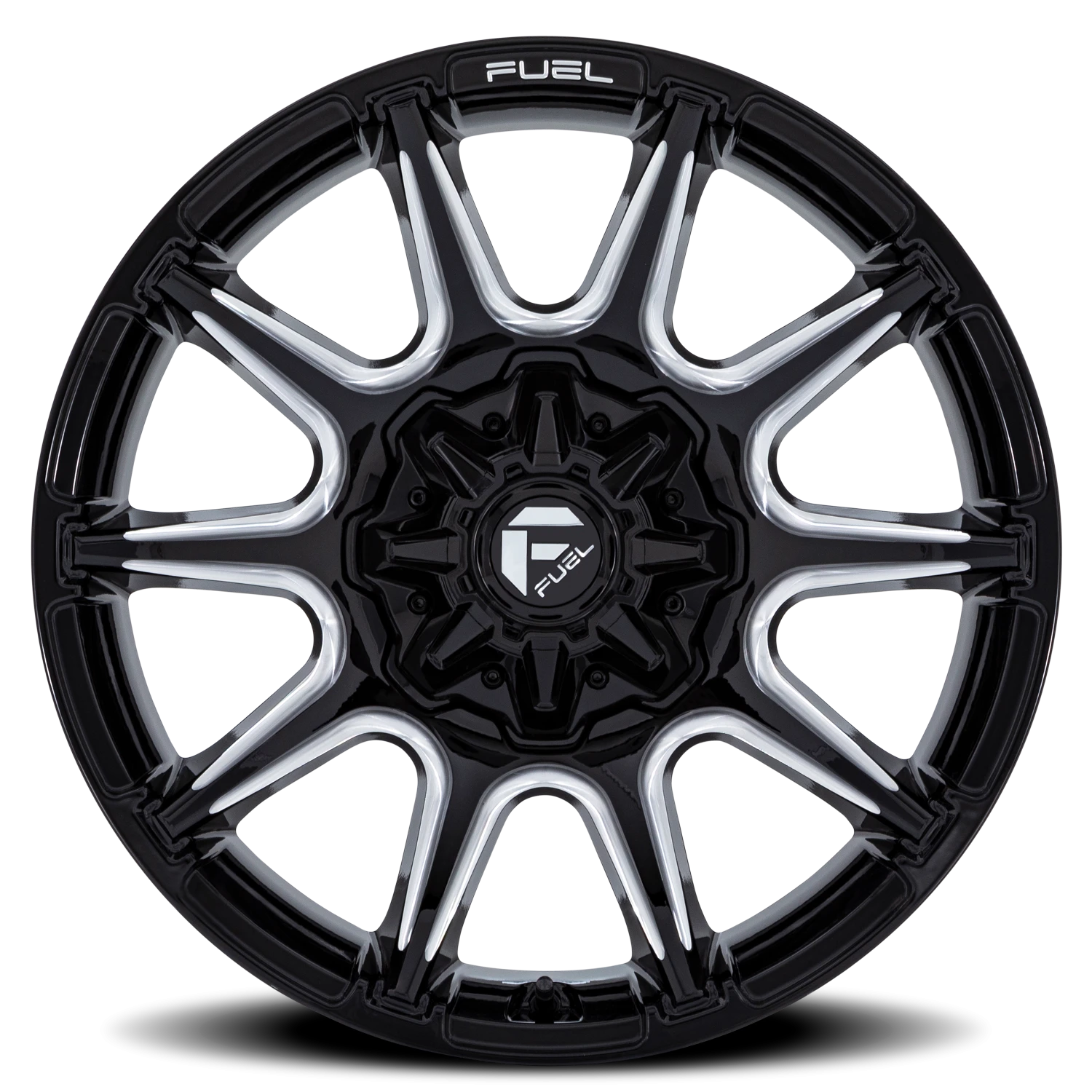 Fuel Super C 20x9" 8x170mm 125.1mm CB +1mm Gloss Black Milled